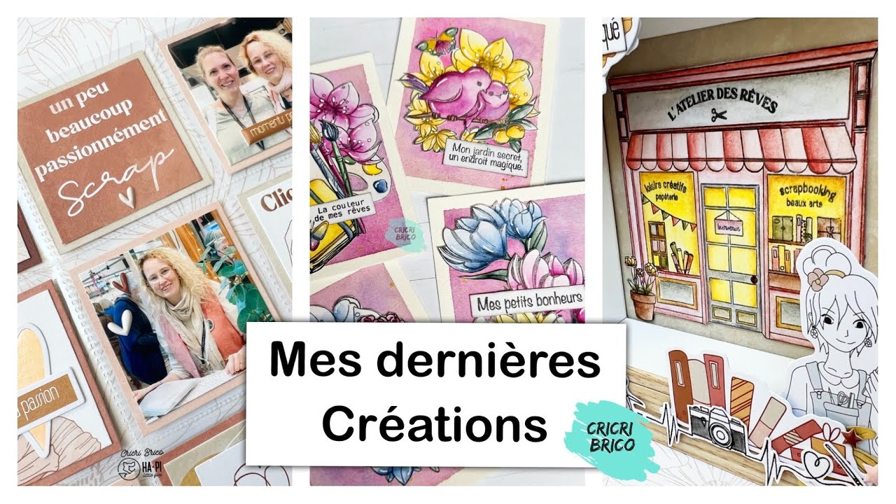 Mes dernières CREATIONS Scrapbooking Aquarelle