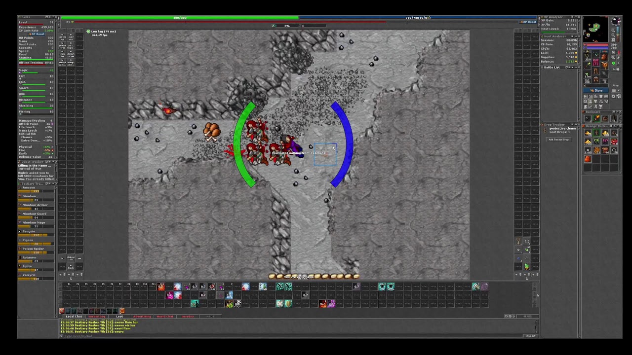 Tibia Upando do zero somente fazendo bestiarios