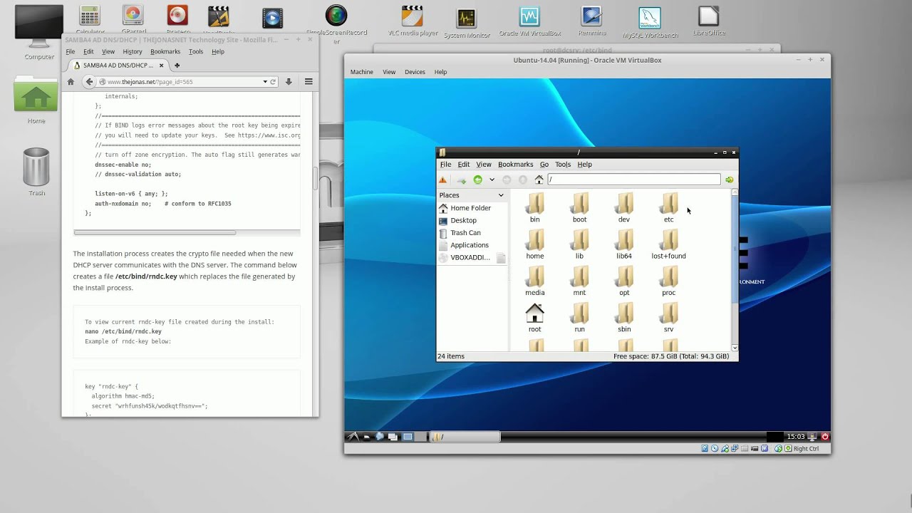 Part 2 of 3 Installing Bind DNS/DHCP on the Ubuntu Server 14.04