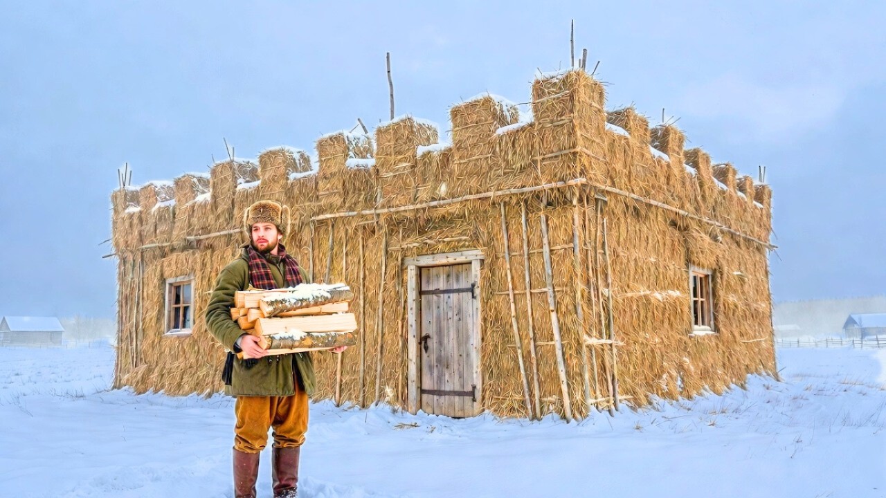Thrown Out Before Winter, He Built a Fortress Made of Straws For Only $2—What They Saw Them