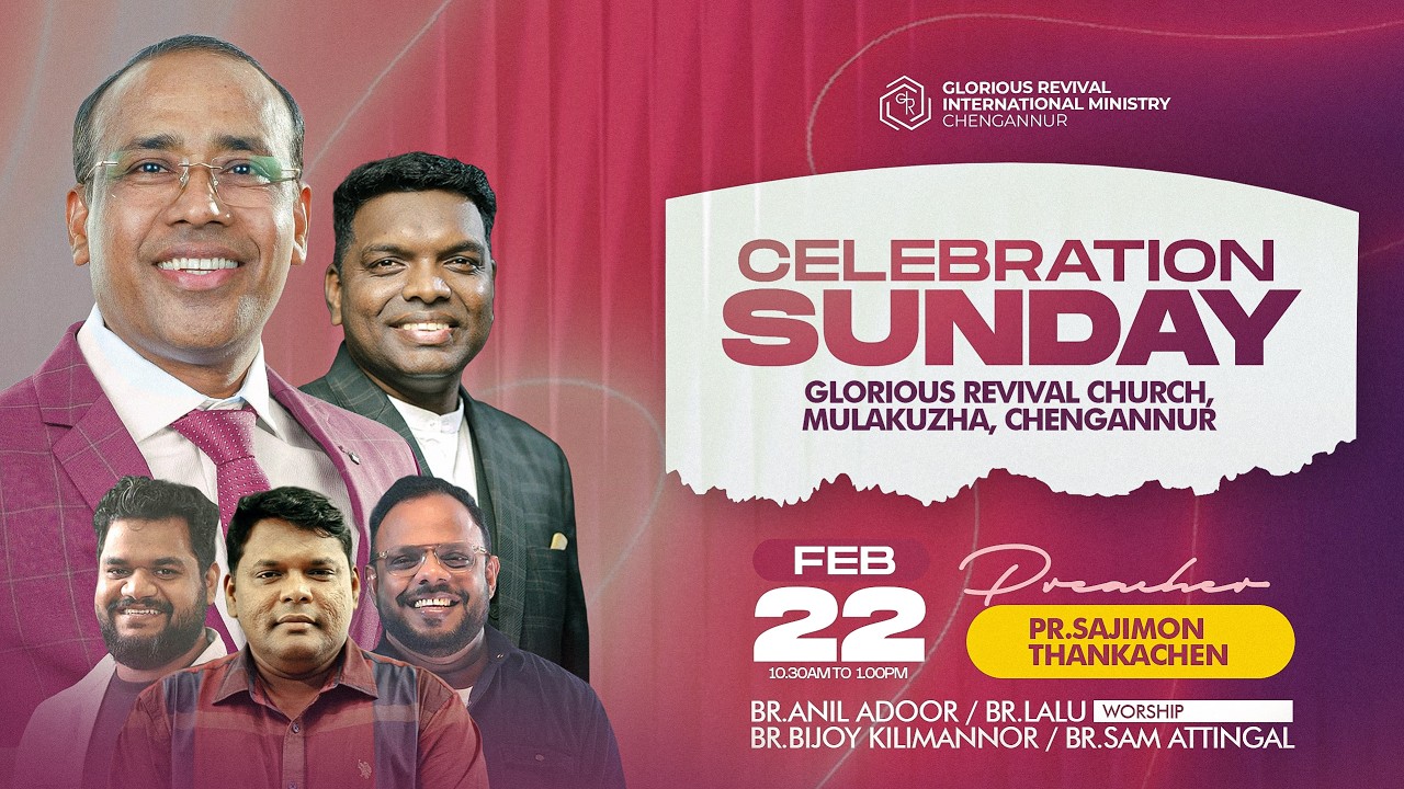 CELEBRATION SUNDAY | Pr. Sajimon Thankachen Ministering l Br. Anil Adoor & Bijoy | Worship | LIVE