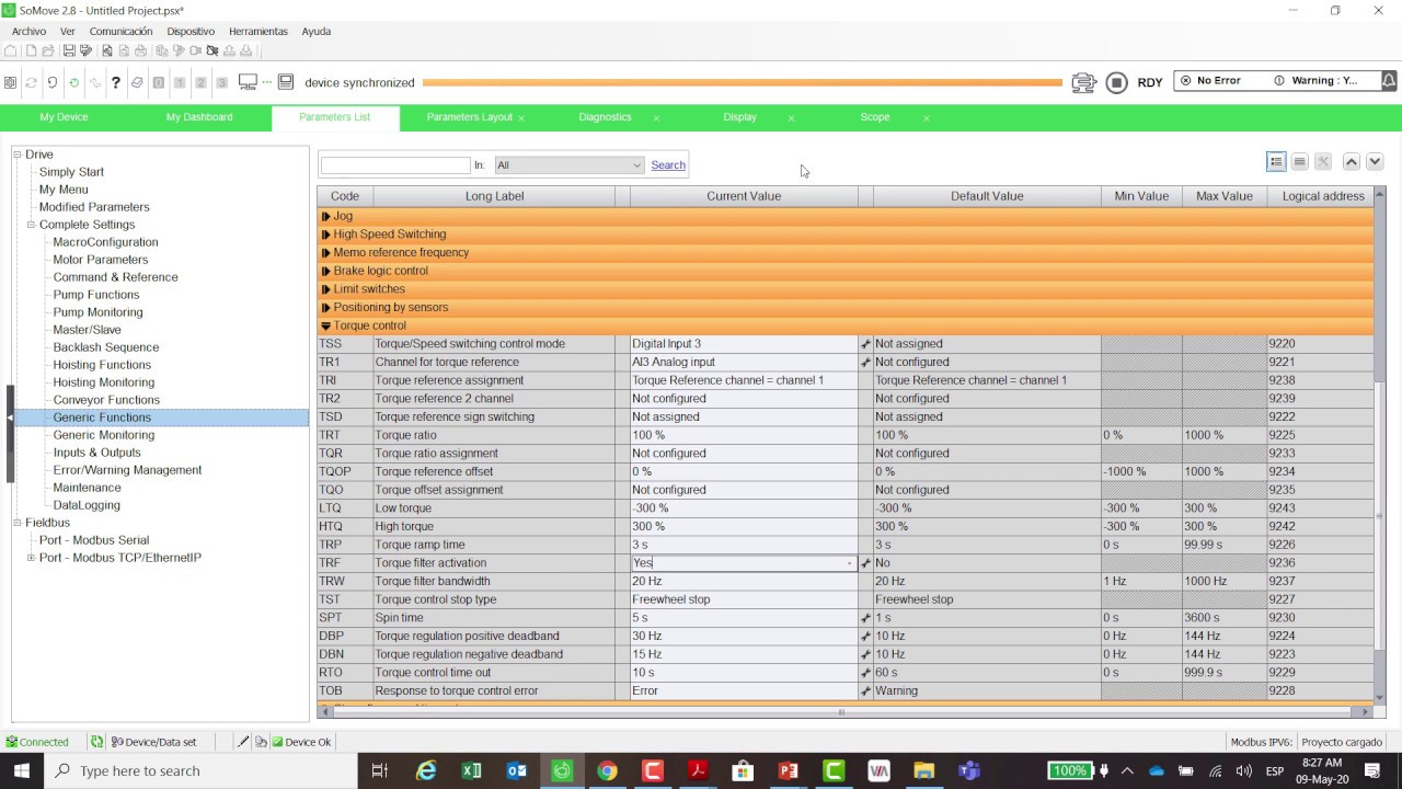 Cómo implementar un Control de Torque con Altivar Process 930