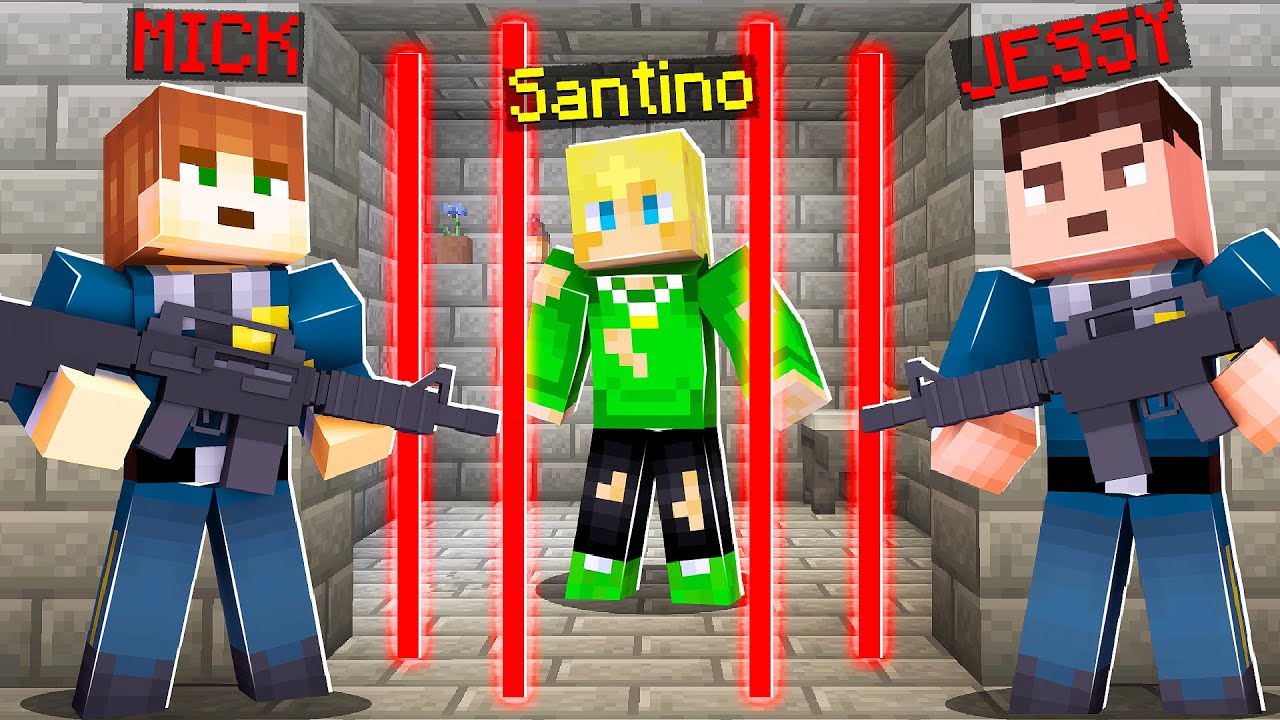 Santino BEVEILIGEN In DE ONDEGRONDSE GEVANGENIS (Minecraft Survival)