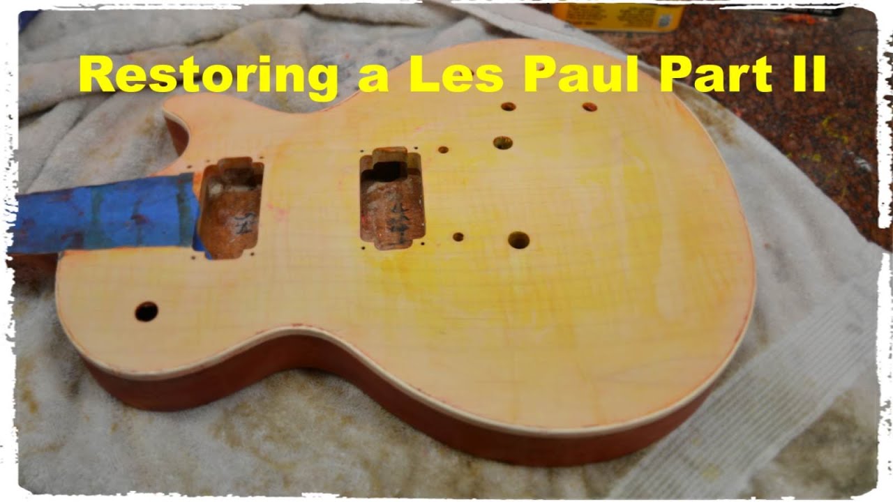Les Paul Restoration Part II Stripping Sanding and Neck Removal - BigDGuitars