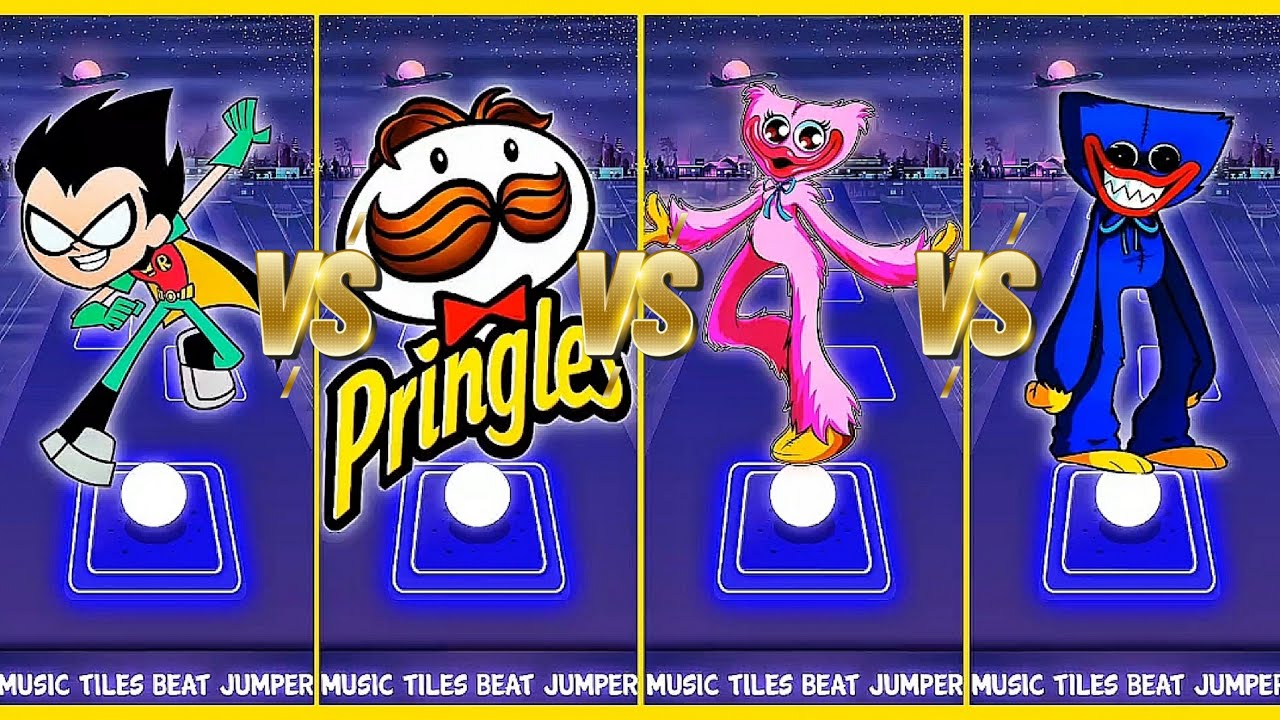 SPRUNKI OC ROBIN 🆚 PRINGLES 🆚 KISSY MISSY 🆚 HUGGY WUGGY COFFIN DANCE SONG IN TILES HOP