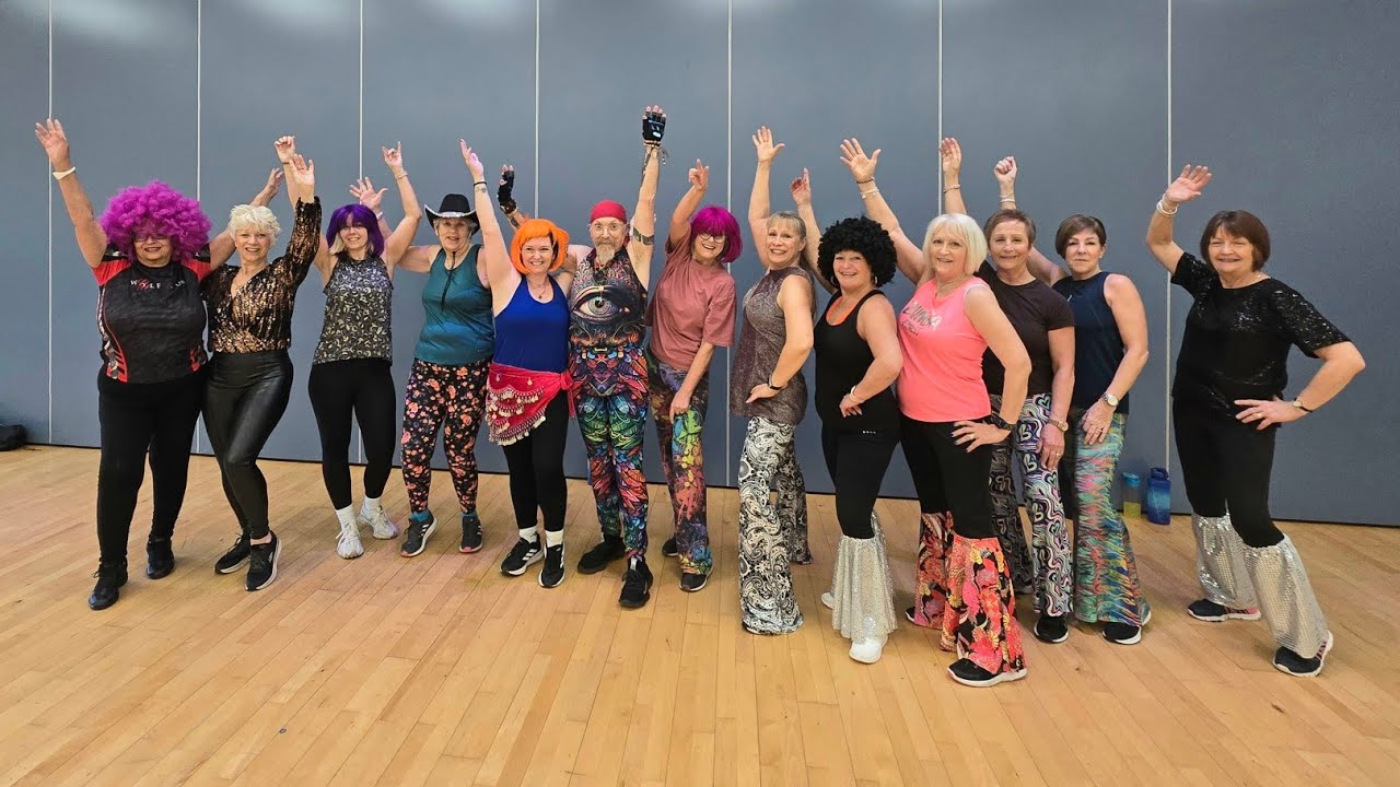 Zumba Class Fun - 70's style. 