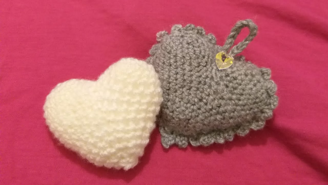 סריגת לב heart crochet