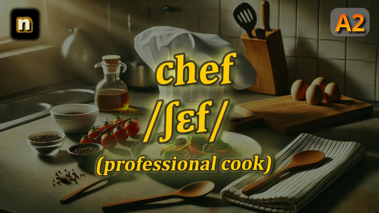 [n] Chef meaning (professional cook) with 5 examples