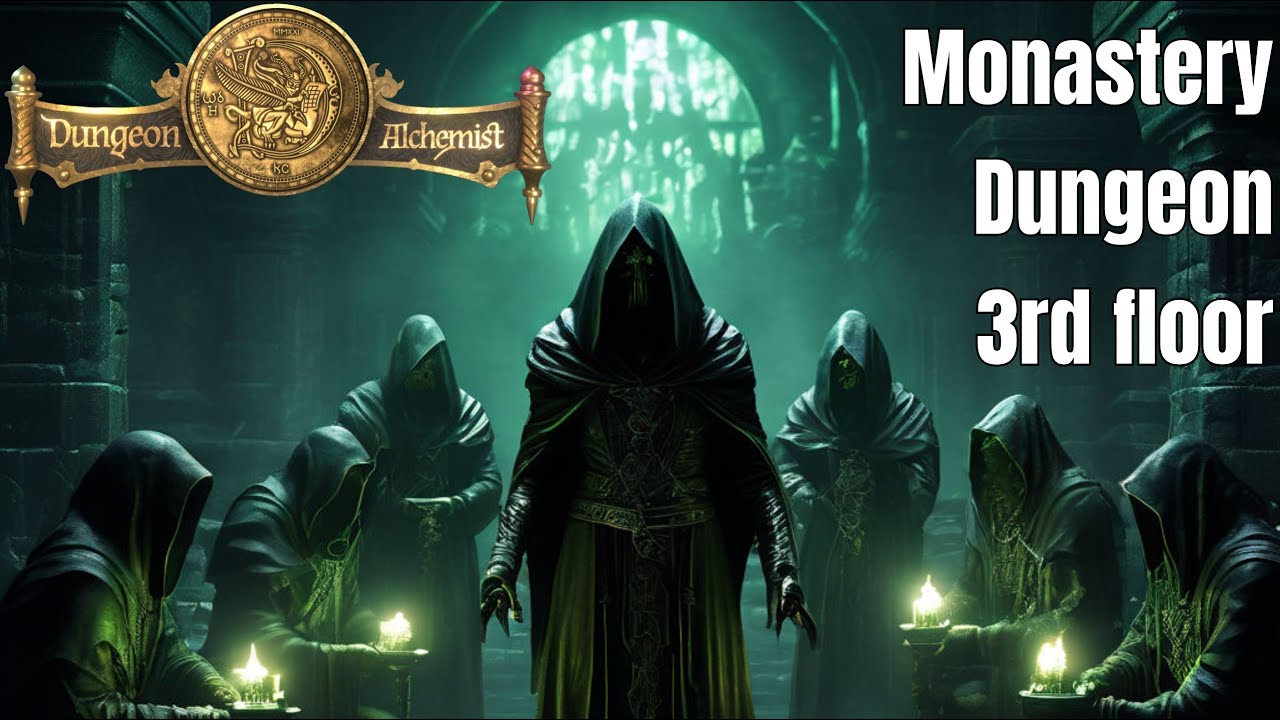 Dungeon Alchemist - Monastery Dungeon 3rd floor - TTRPG Battle Map | CMDR_Aconite