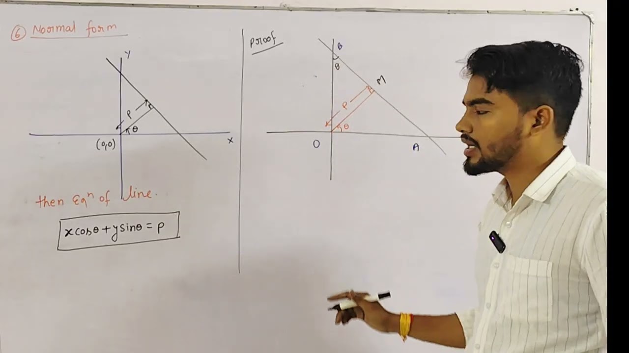 Normal form || Equation of line || Coordinates Geometry || IIT JEE || Mathematics || By - Ajay Sir 