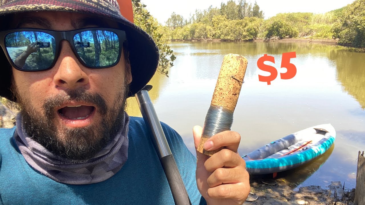Decathlon Inflatable Kayak Itiwit x100 with Fin Upgrade hack on a Cork Hand Line Fishing Mission.