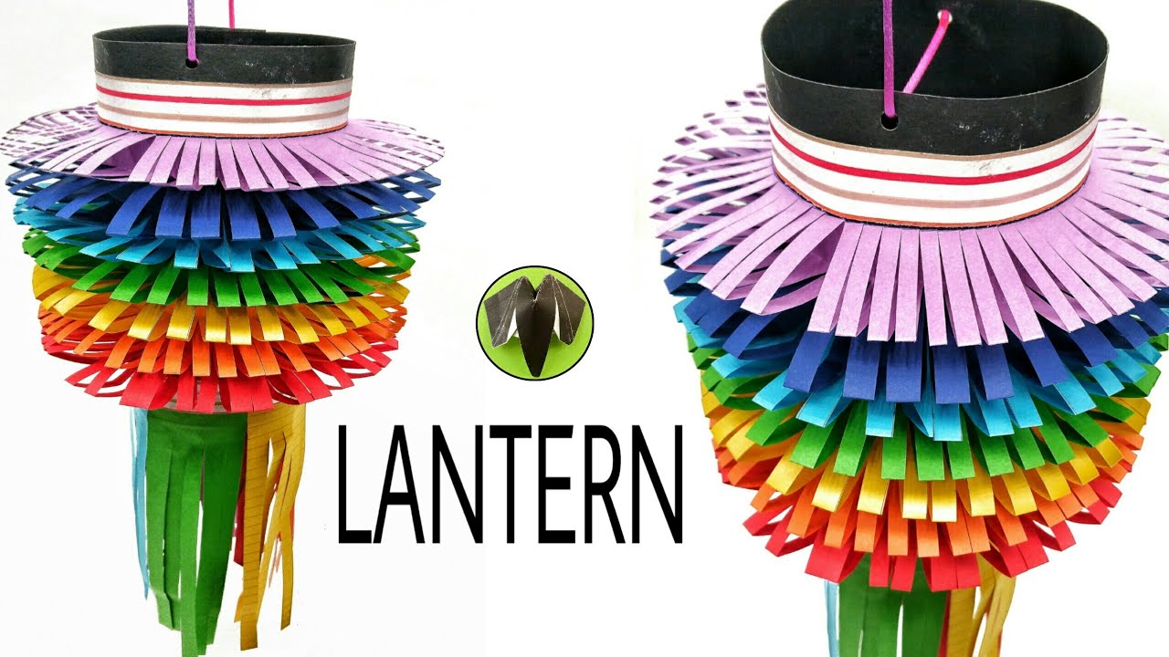 Rainbow Lantern 🏮 for Diwali | Christmas | Eid -DIY Tutorial by Paper Folds - 935