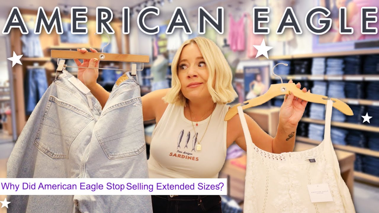 inside the fitting room at AMERICAN EAGLE! (what happened to their 