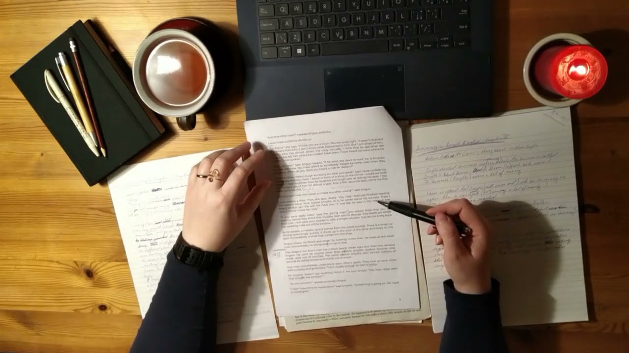 Calm Midnight Study with me (no music)