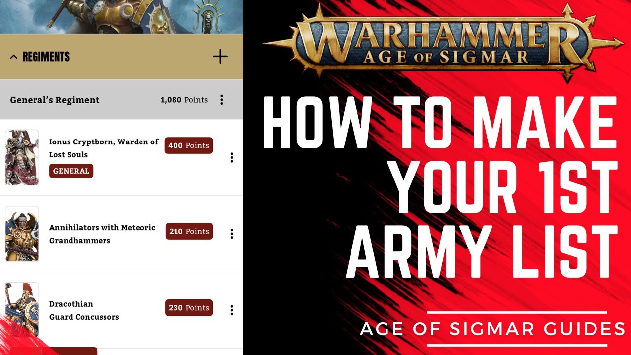 Соберите свой ПЕРВЫЙ список армий Age of Sigmar как ПРОФИ!