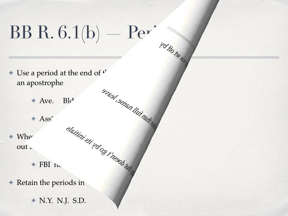 Bluebook Lesson 5 20th Edition