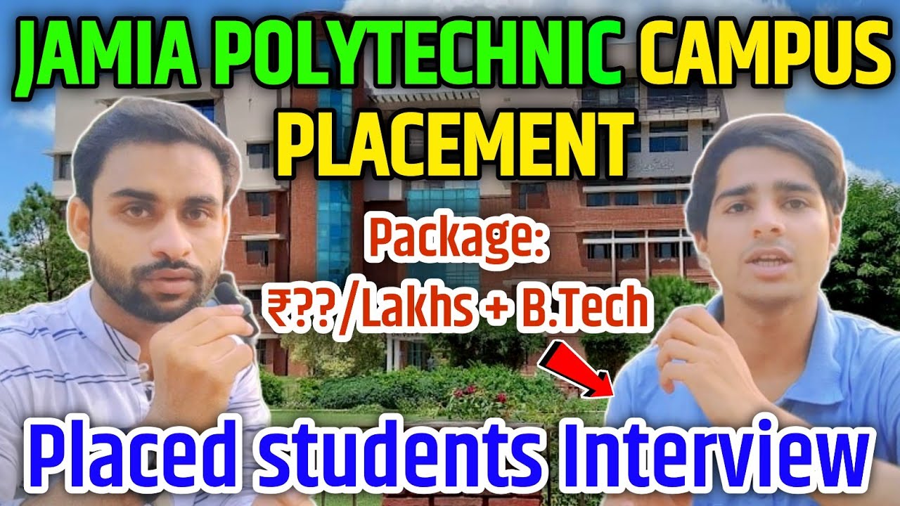 JAMIA POLYTECHNIC Campus Placement | High Package + B.Tech | How to Crack Interview Tips?