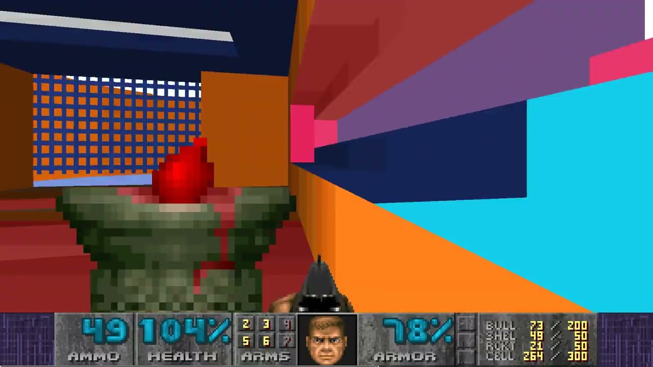 DOOM2 Paint It DOOM Map03 UV-MAX in 8:08.94