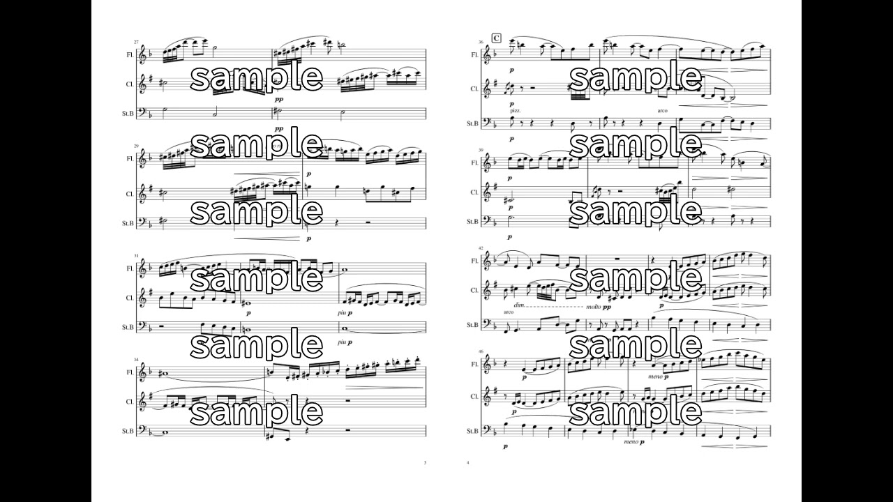 木管三重奏　ベルガマスク組曲より　プレリュード