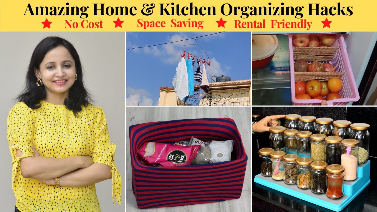 10 Brilliant Home & Kitchen Organizing Hacks | Space Saving Kitchen Organization Ideas | Urban Rasoi
