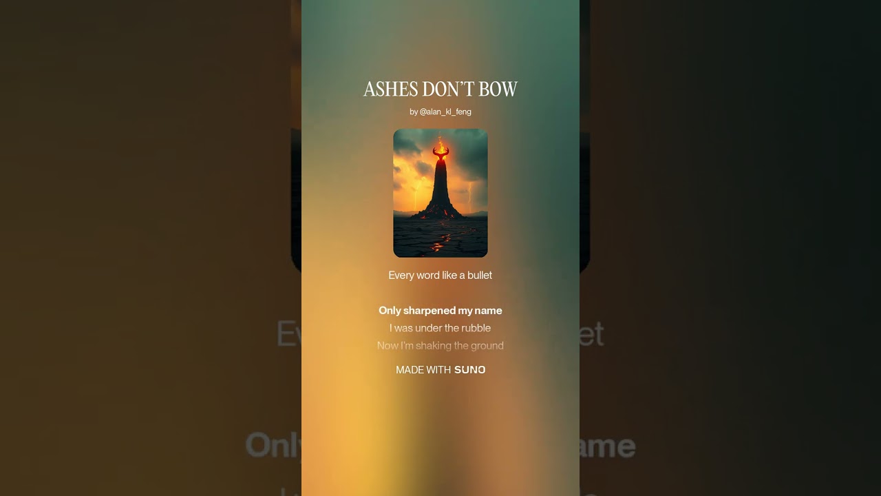 ASHES DON’T BOW