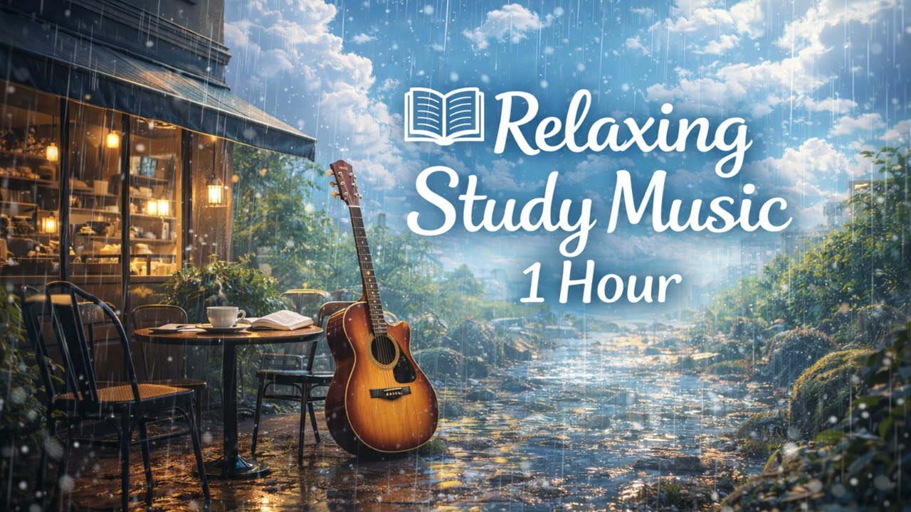 【BGM】Quiet Coffee Shop on a Rainy Afternoon ☕ Soft Acoustic Guitar Study Music (1 Hour)