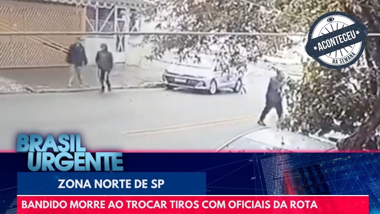Bandido morre ao trocar tiros com oficiais da Rota | Brasil Urgente | Aconteceu na Semana