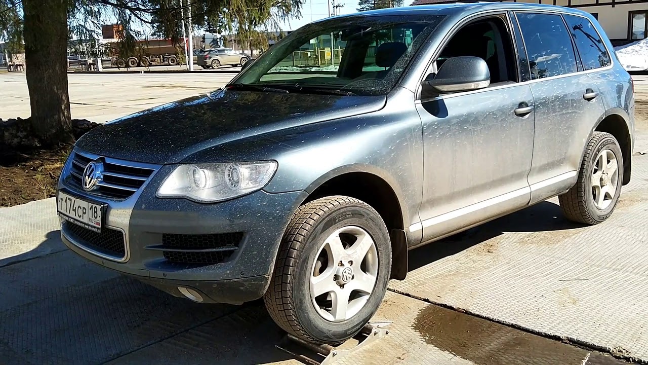 Тест полного привода Volkswagen Touareg GP на роликах - test on rollers