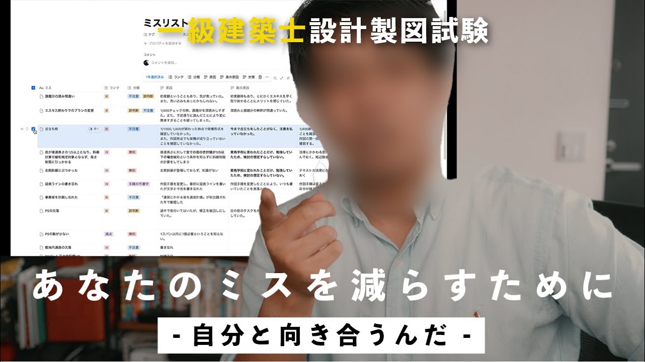 【一級建築士設計製図試験】ここから始めよう。あなたのミスを減らすコツ。