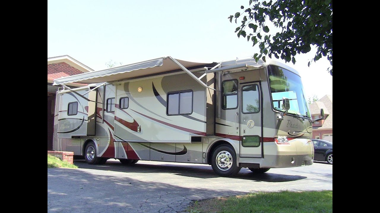 2005 Tiffin Phaeton 40qdh class A diesel pusher motorhome walk-around video