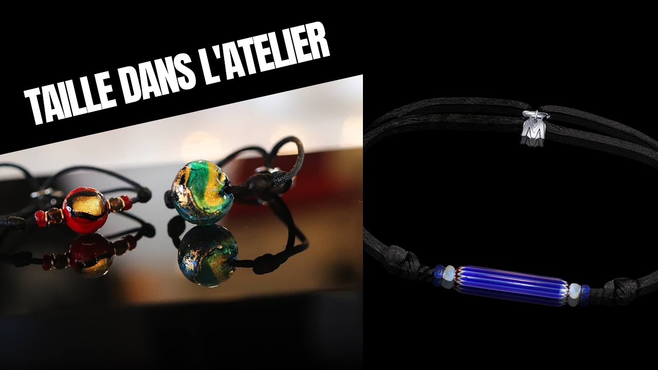 Des bracelets originaux, en verre, taillés par notre verrier en Lorraine (France 🇫🇷)