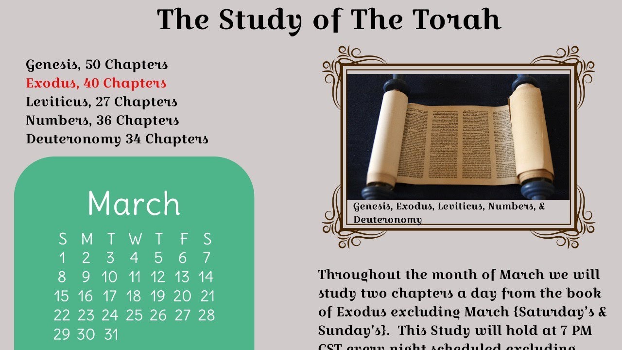 The Study of The Torah {Exodus Chapters 17 & 18}