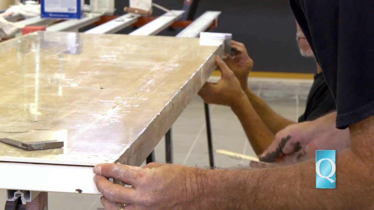 QUANTUM Limitless Porcelain - Mitered edges for countertops & stairs