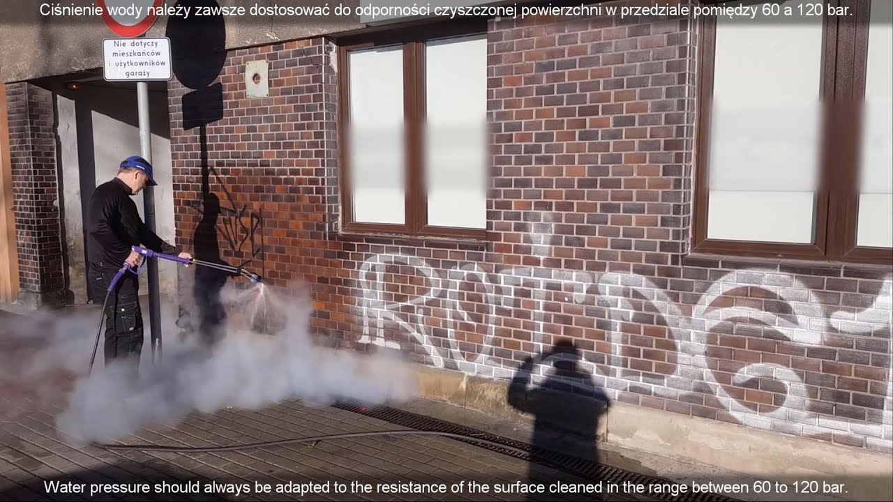Usuwanie graffiti z klinkieru zabezpieczonego powłoką AGS 3502