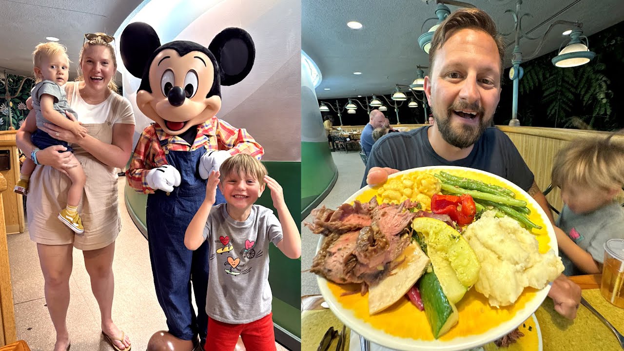 Family Dinner At Disney's World's Garden Grill In EPCOT! | Characters, Food & Our Review!