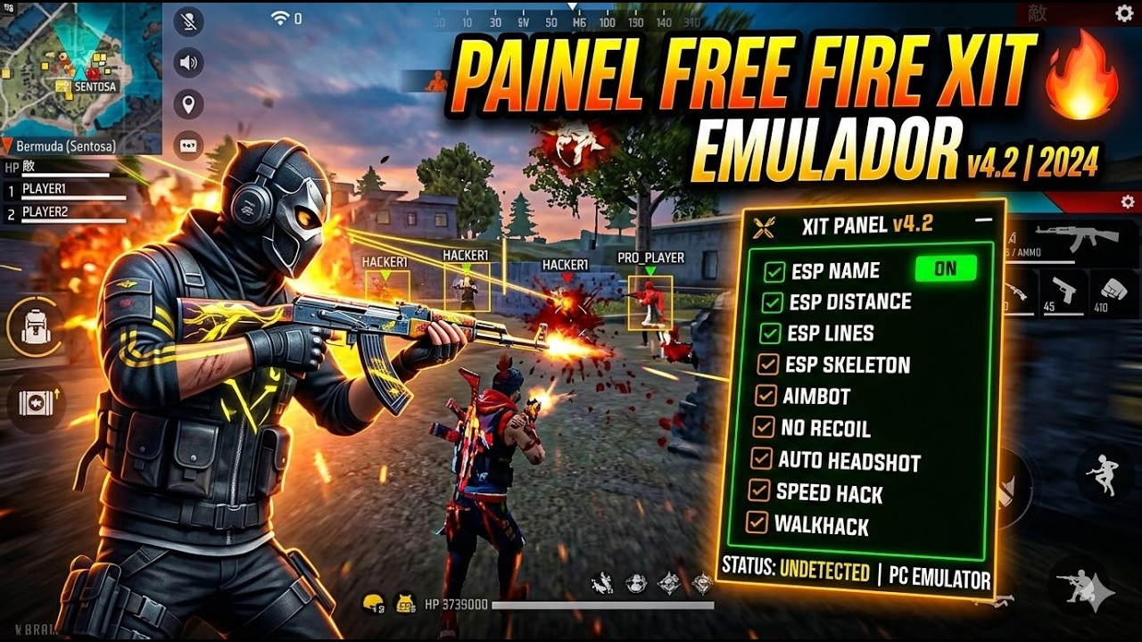 🔥 PAINEL XIT EMULADOR GRATUITO?? FUNCIONANDO NÃO É CLICKBAIT FREE FIRE ANGELICXIT V11 2026!!!!!!!! 🔥