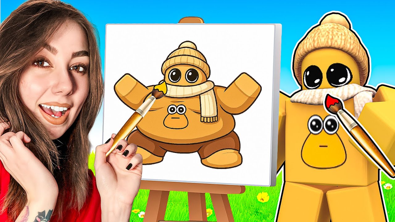 Deseneaza REPEDE cu Pou in Roblox !