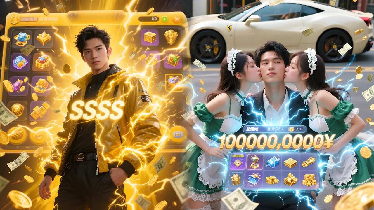 Homme fauché cultive — obtient « Super Capacité Pouvoir Divin SSS » — entouré de beautés — stupéfait