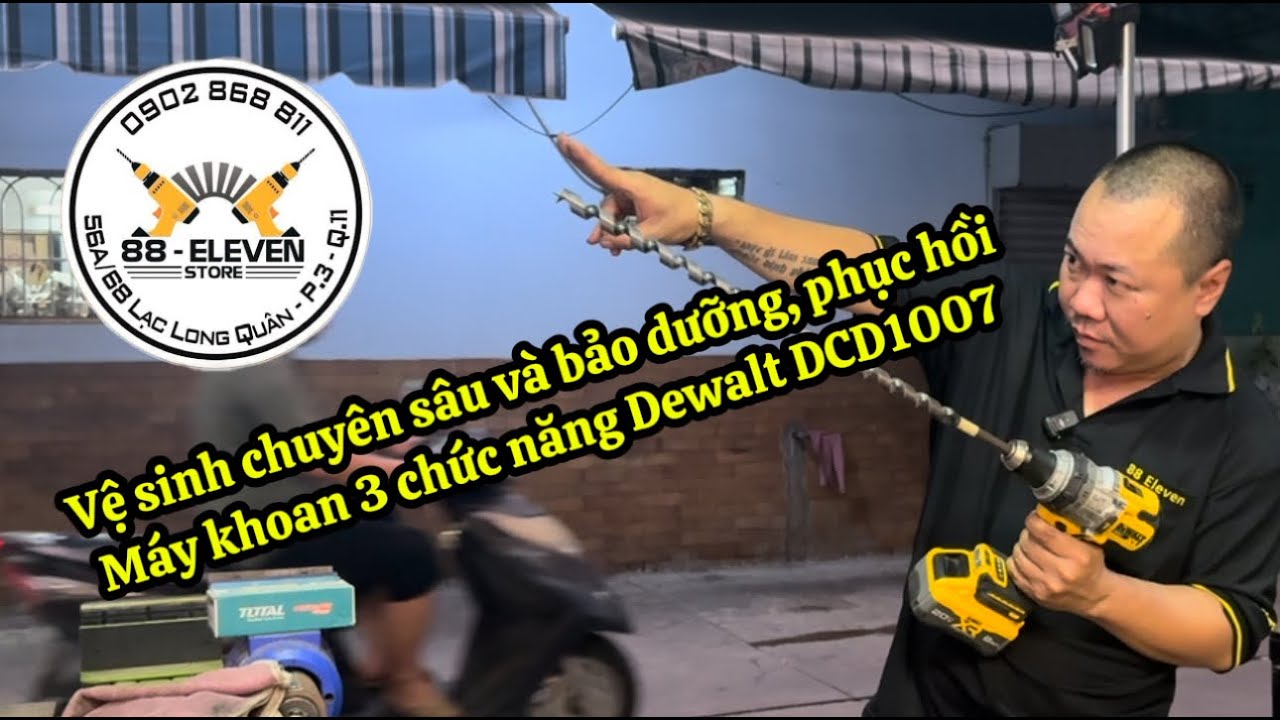 Chia sẽ | Vệ sinh chuyên sâu, bảo dưỡng, phục hồi Máy khoan 3 chức năng Dewalt 20V DCD1007