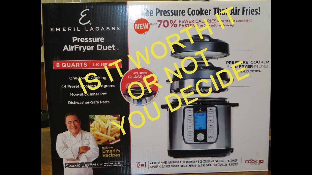 EMERIL LAGASSE  PRESSURE AIRFYER DUET REVIEW