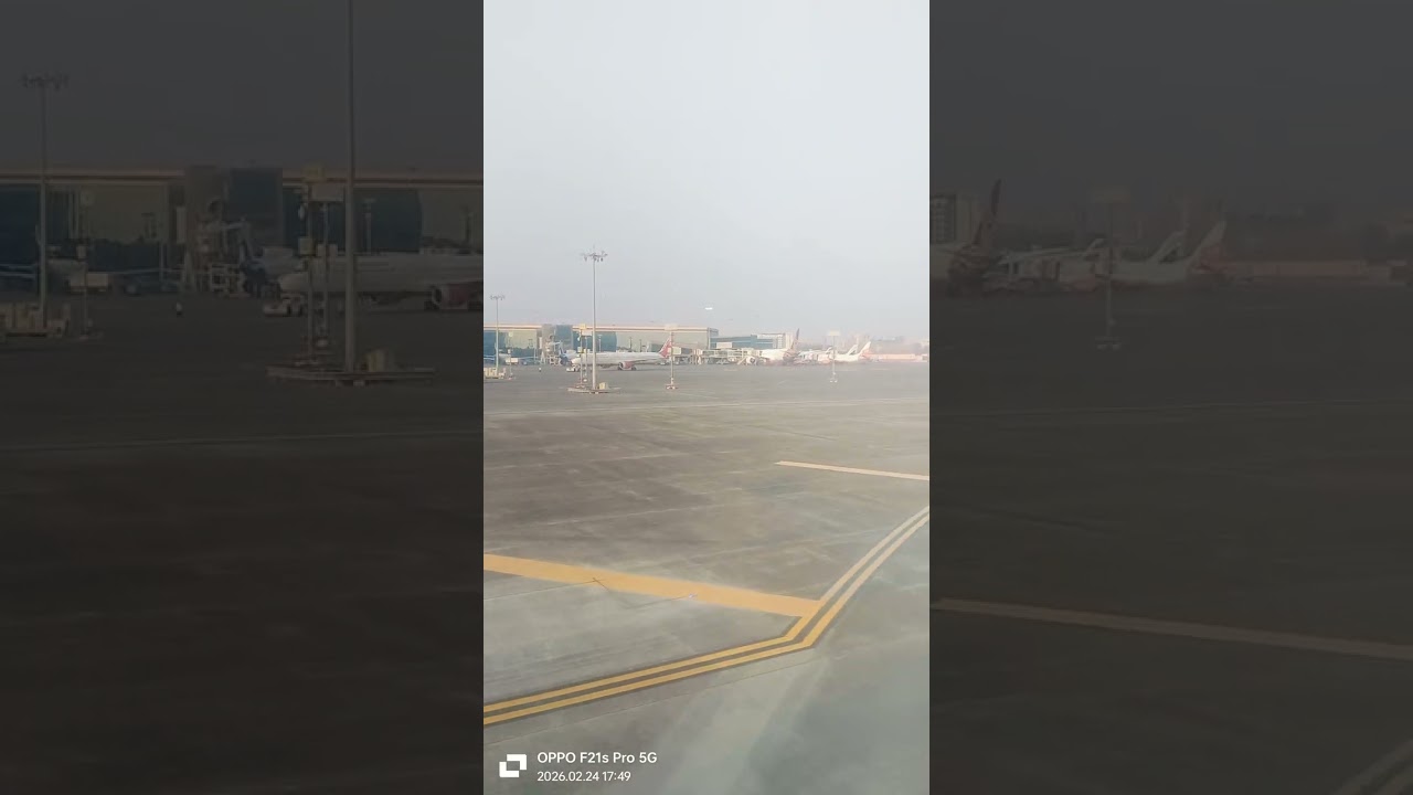 Flight landing on Mumbai Terminal 2 from Ahemdabad on 24 February 2026