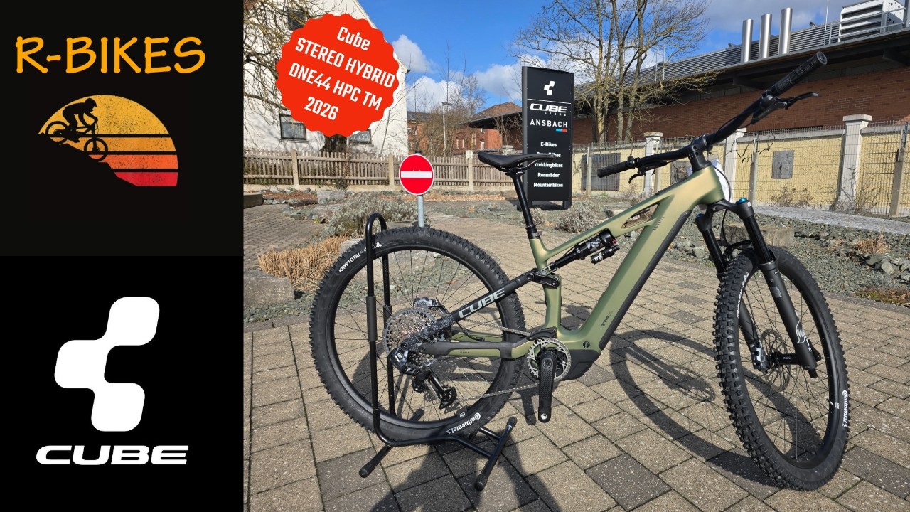 2026 E-bike Cube Stereo Hybrid ONE44 HPC TM 800  reedgreen'n'matrix WALK-AROUND REVIEW