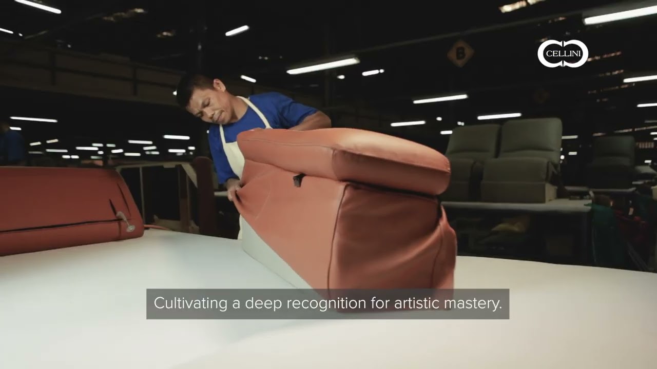 Keterampilan Sofa Kulit yang Dibuat Dengan Teliti