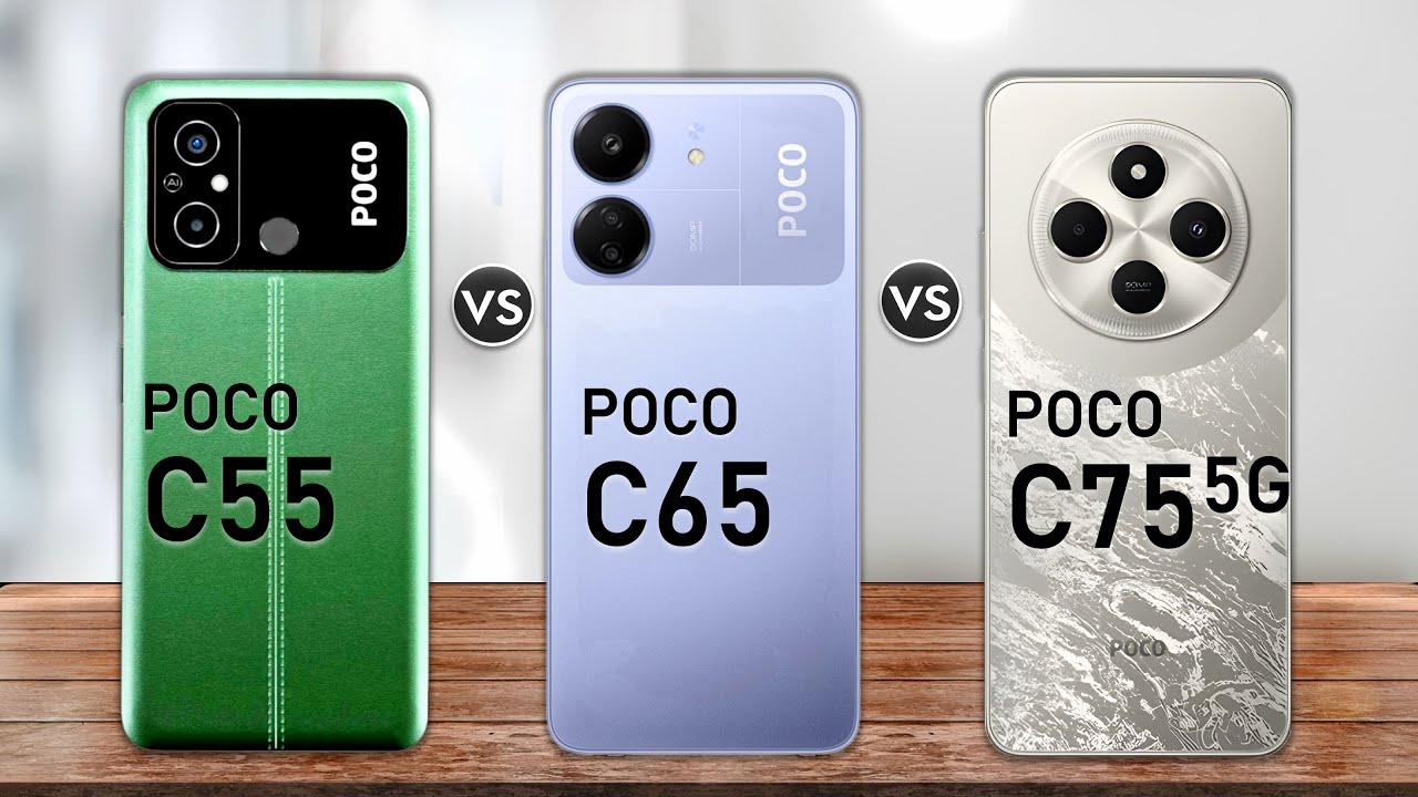 POCO C55 vs POCO C65 vs POCO C75 5G | full specs comparison