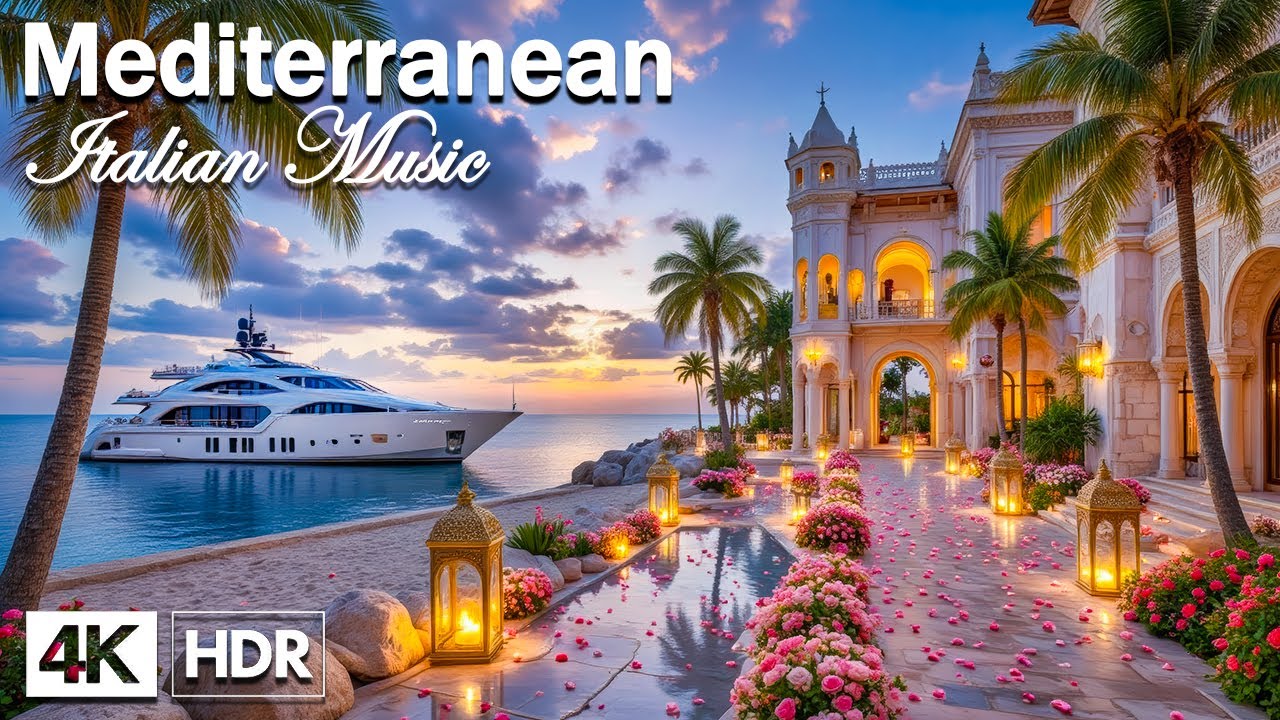 Lake Como Romantic Bliss 🎶🌊 Soothing Italian Melodies & Dreamy Mediterranean Views