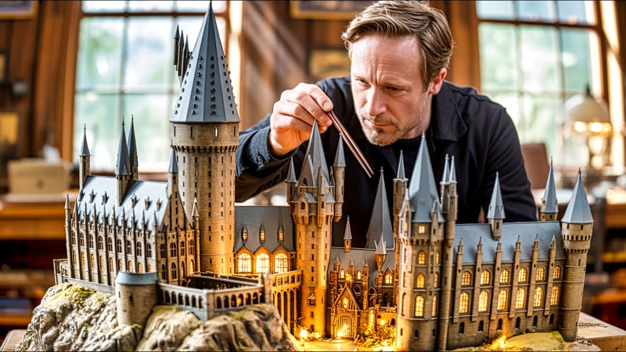 Man Spent 2 YEARS Building MINI HOGWARTS and the Stairs ACTUALLY MOVE ! (By ‪@WanliParkDIY‬ )