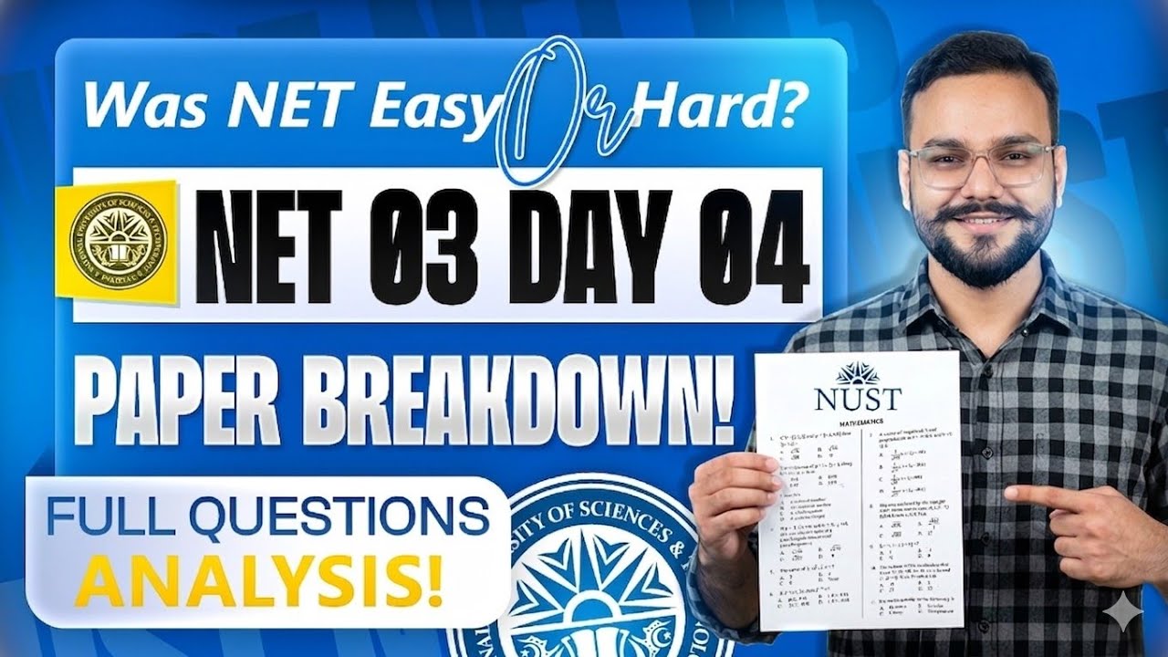 NUST NET 03 7th April Complete Paper Analysis | All Subjects MCQs & Solutions | NUST NET 2026