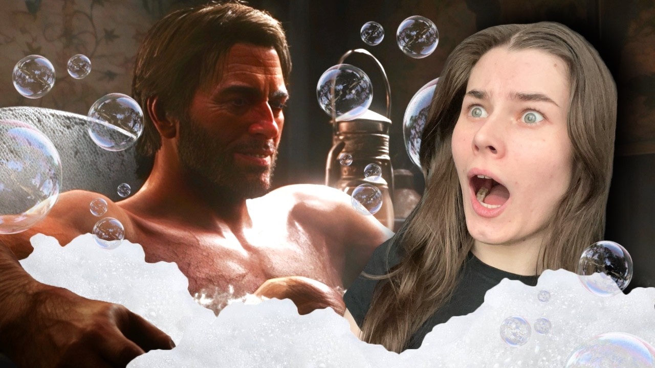 Le premier bain du COWBOY ! RDR2