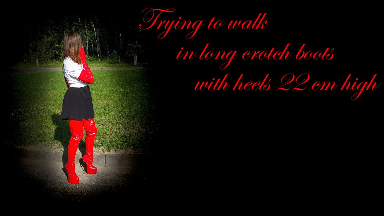 Trying to walk in crotch boots (teaser)