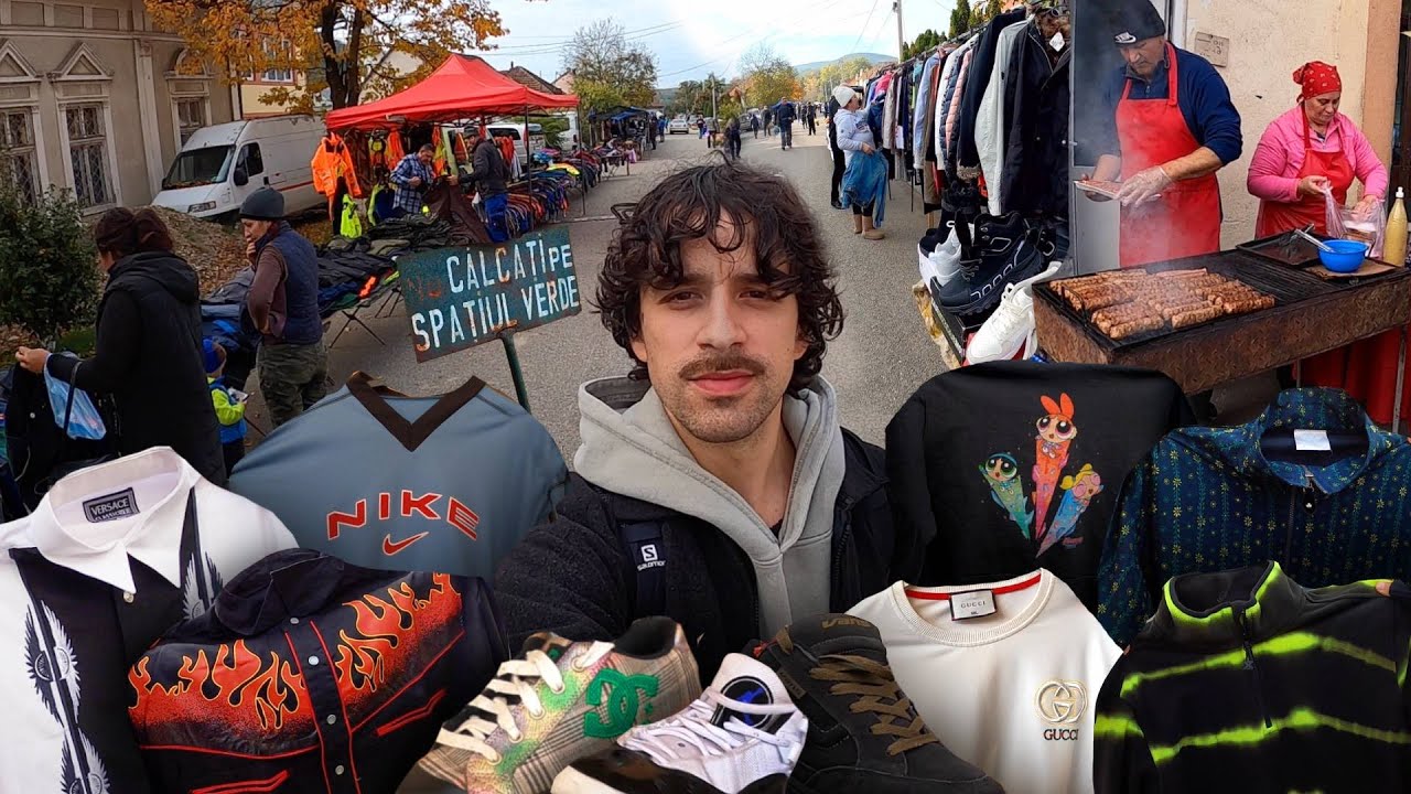 PIAȚA de langa PALATUL REGAL. Am gasit GUCCI, VERSACE, haine VINTAGE si MODERNE (comuna SĂVÂRȘIN)